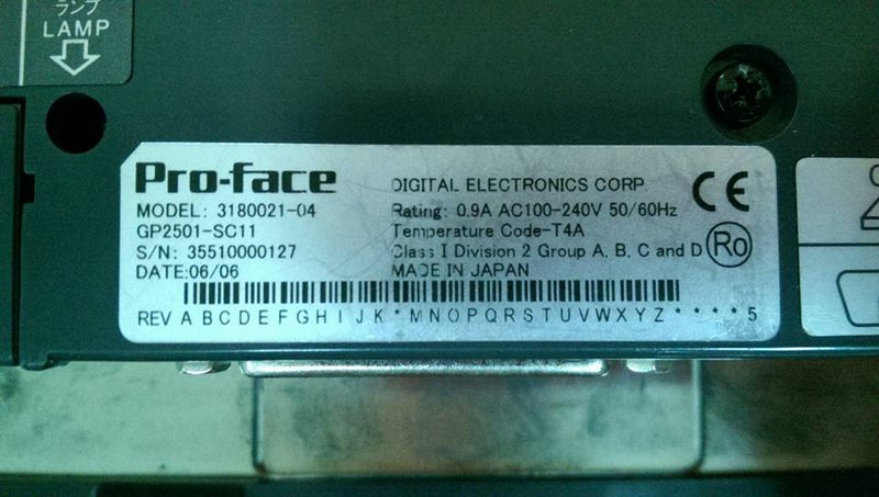 PRO-FACE 3180021-04 TOUCH PANEL GP2501-SC11 - PLC DCS SERVO PRO-FACE 3180021-04 TOUCH PANEL GP2501-SC11 - PLC DCS SERVO